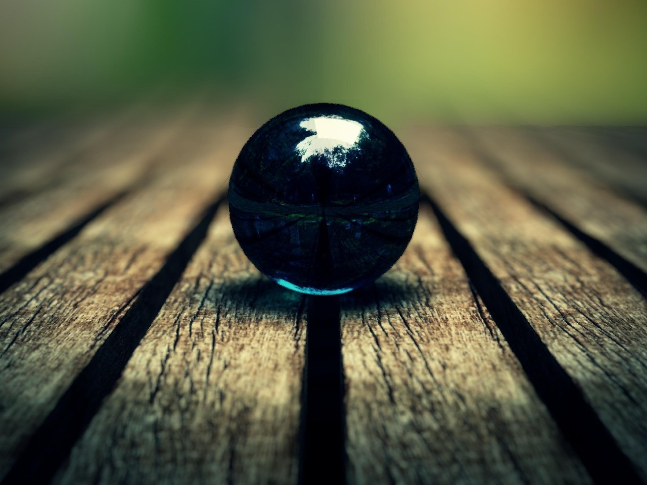 Download Wood Nature Marble Globe Blue Ball Photography Close Up HD