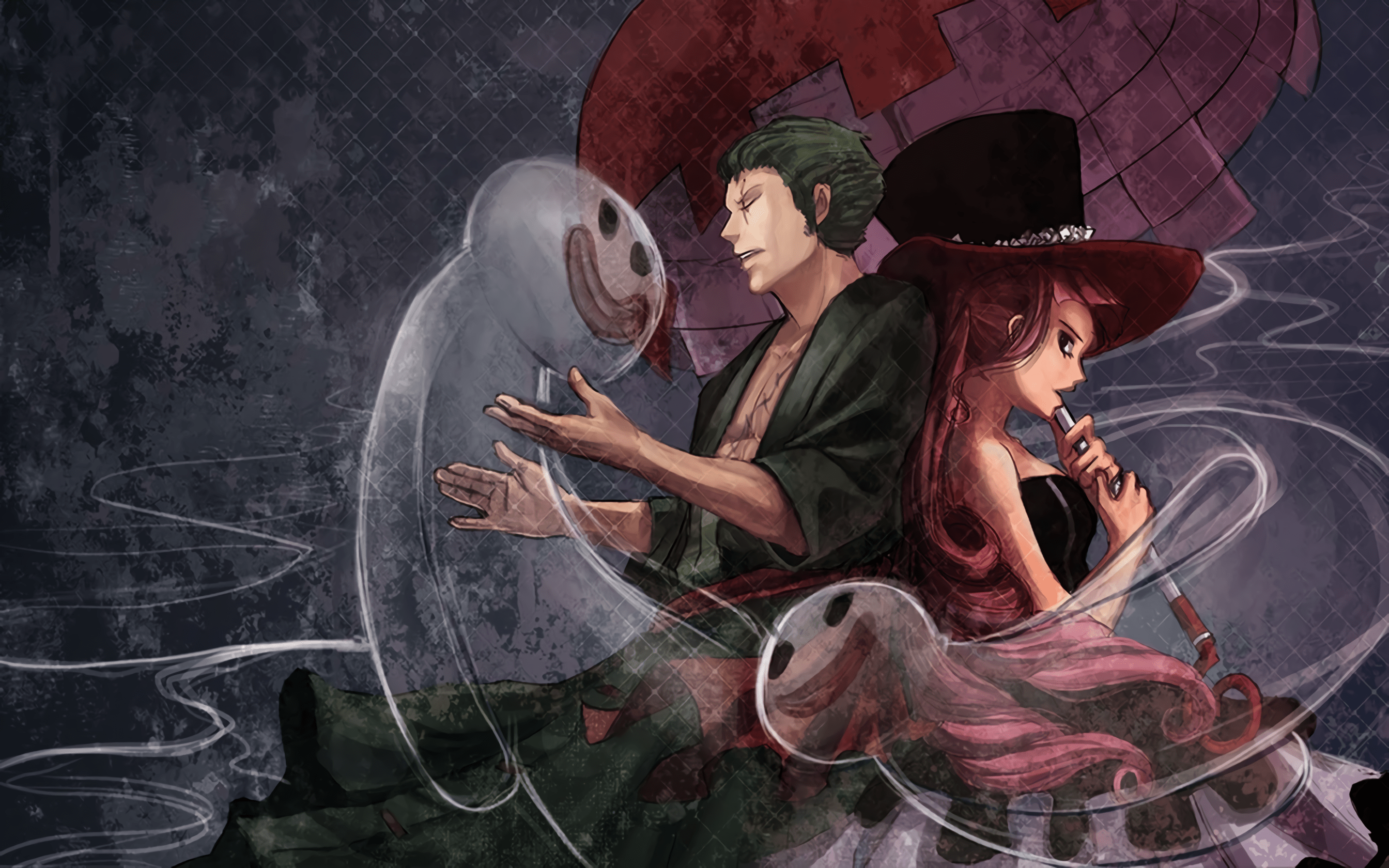 Roronoa Zoro and Perona One Piece HD Wallpaper by Levianee