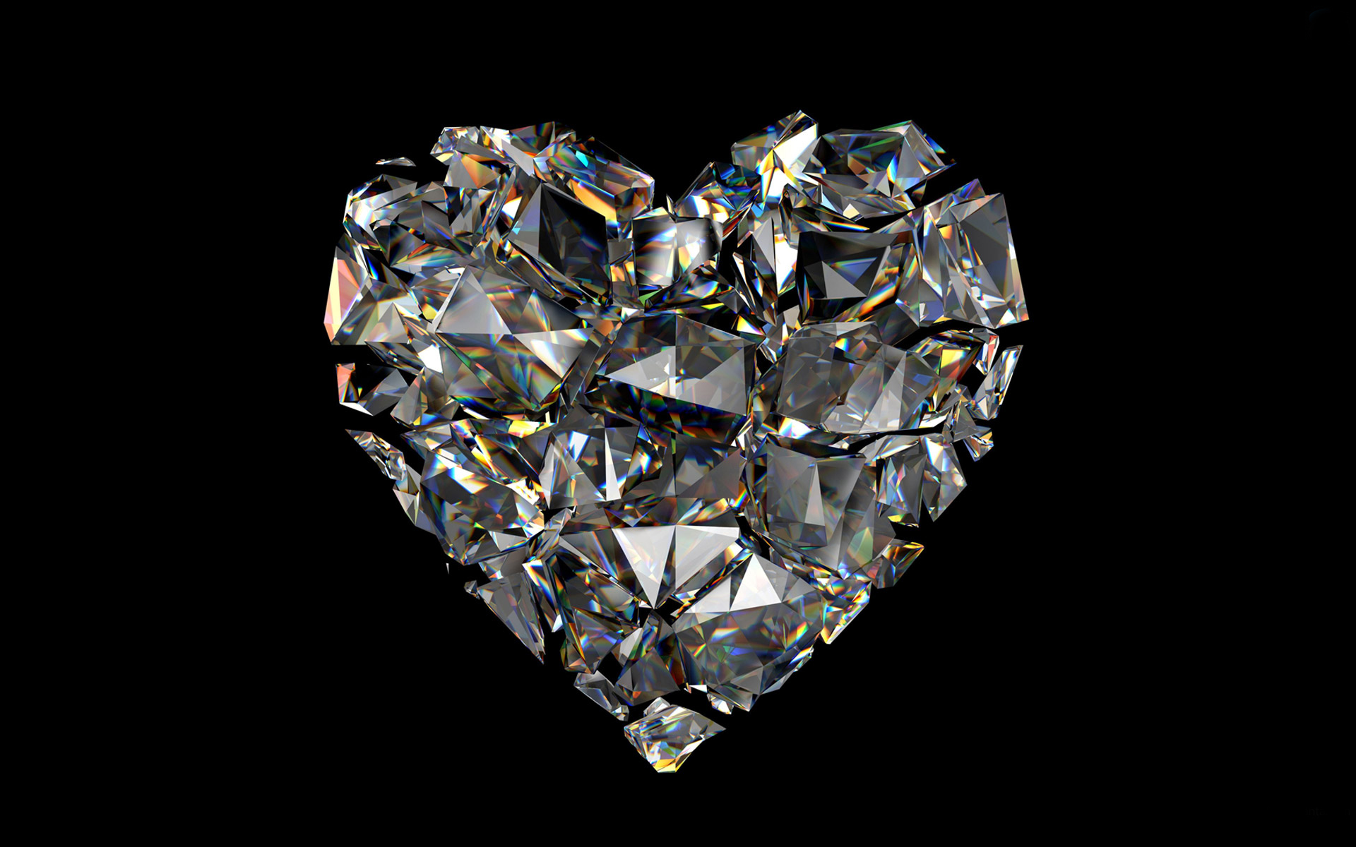Diamond Heart Nature HD Wallpaper