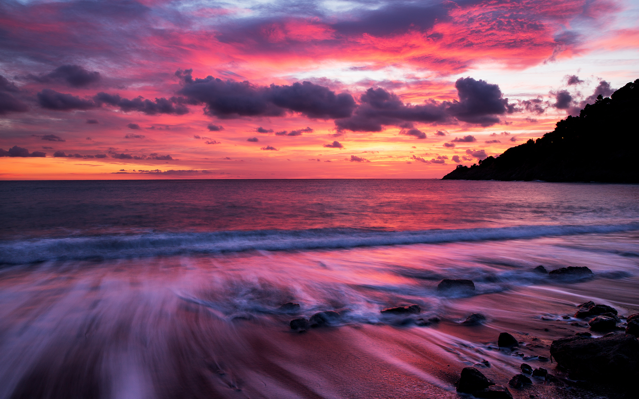 Beach Sunset HD Wallpaper Hintergrund 2560x1600 ID