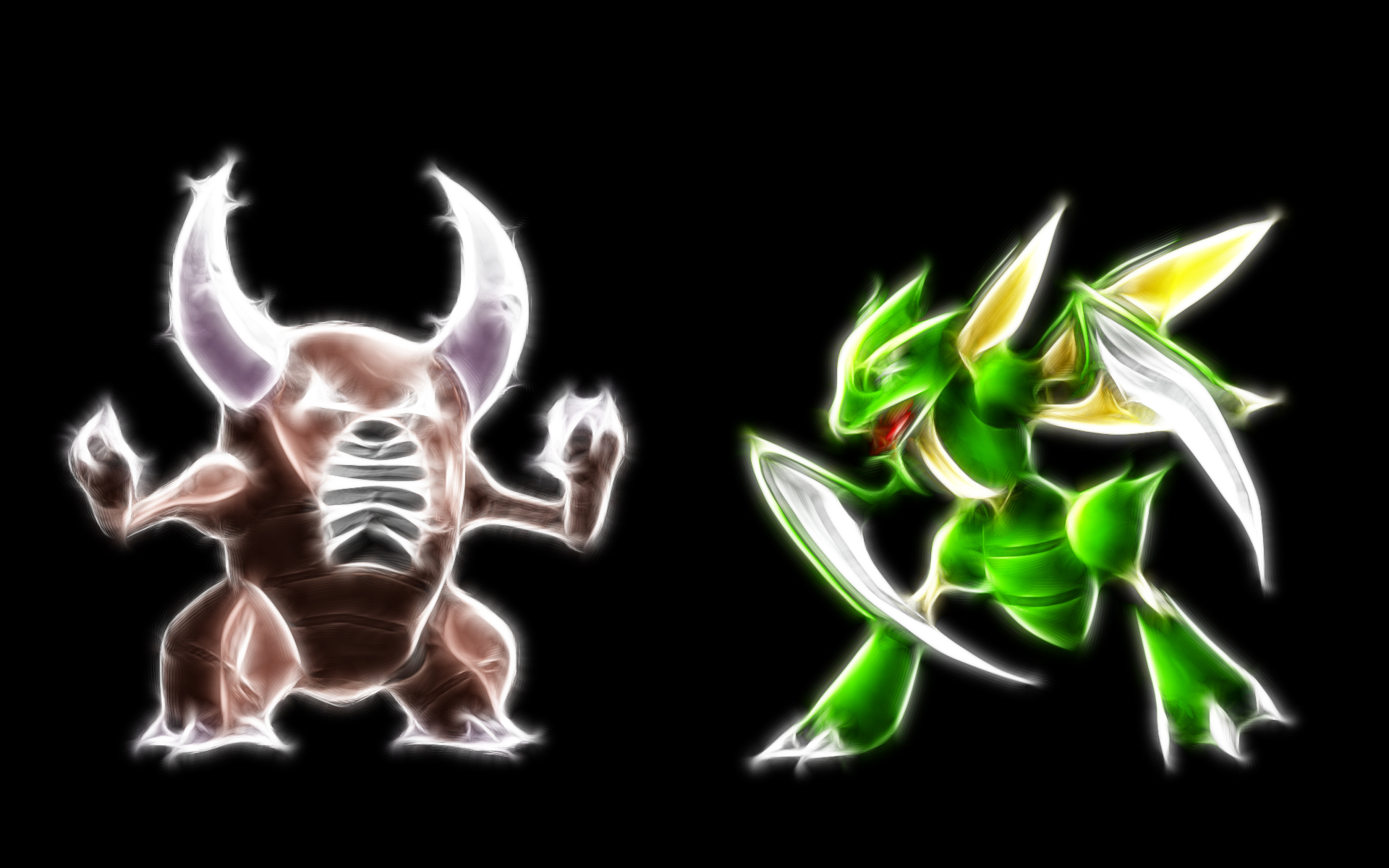 Bug Pokémon Clash Scyther vs. Pinsir HD Wallpaper