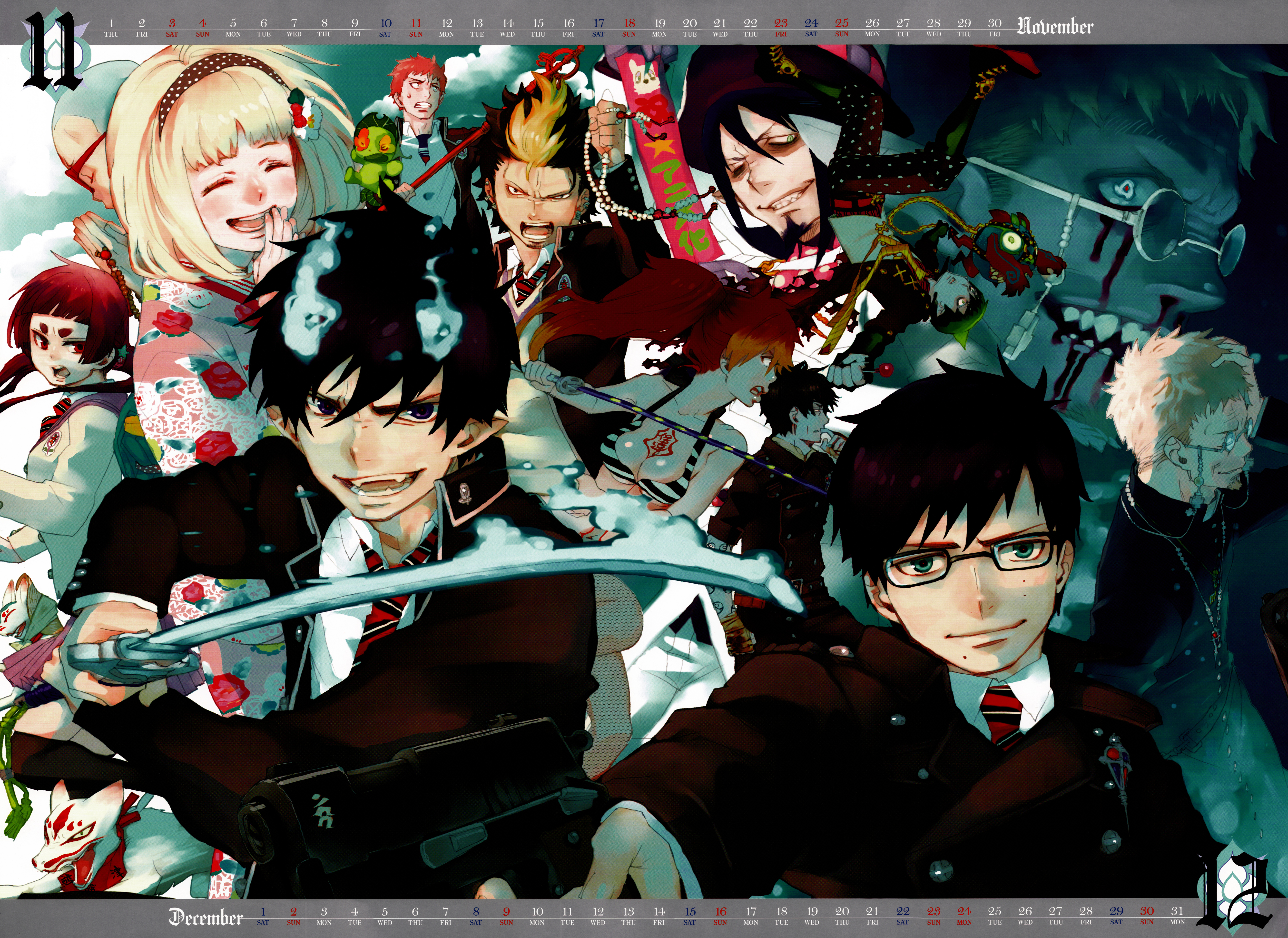Download Anime Blue Exorcist 4k Ultra HD Wallpaper