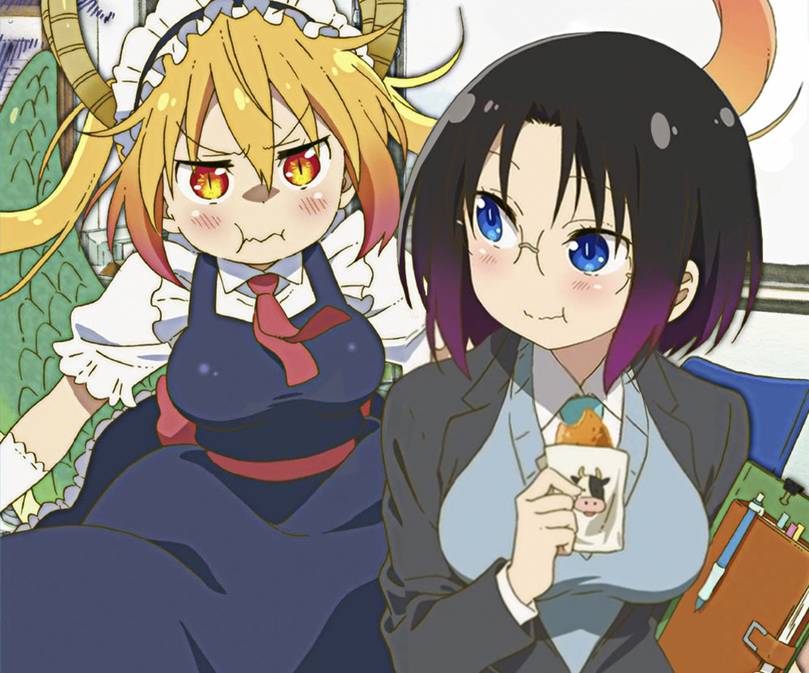 Elma and Tooru Wallpaper and Background Image 1600x1332 ID840085