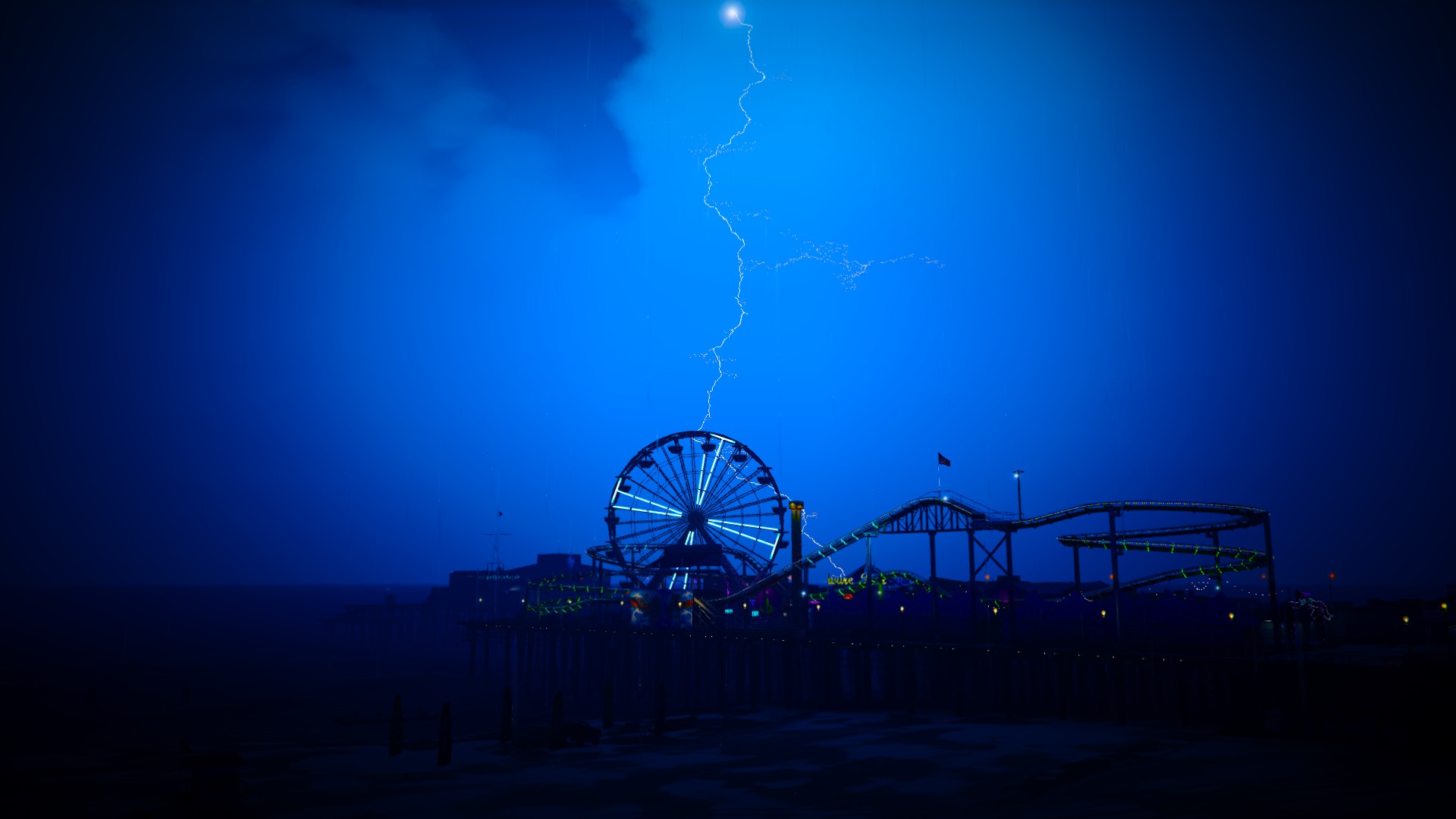 Download Blue Lightning Roller Coaster Video Game Grand Theft Auto V HD
