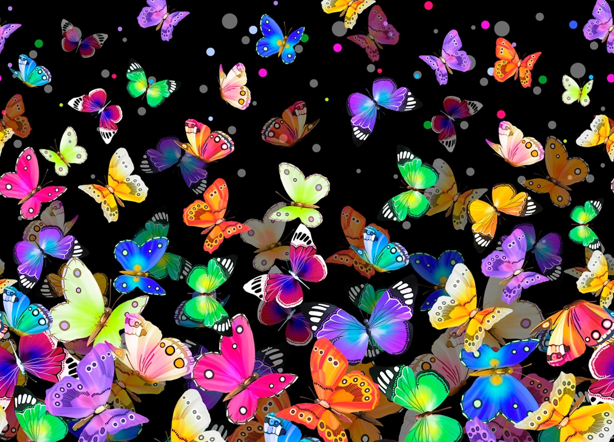 Download Bright Colorful Artistic Butterfly HD Wallpaper
