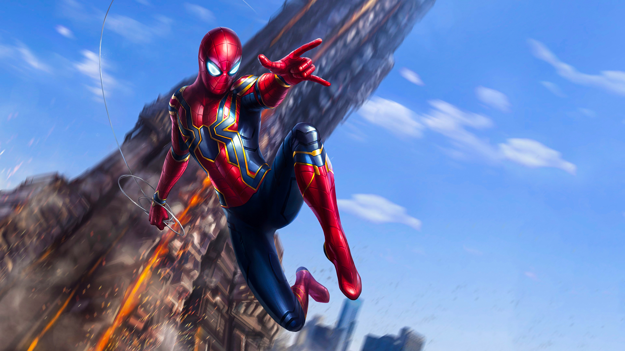 IronSpider (Avengers Infinity War) Fondo de pantalla HD Fondo de Escritorio 2048x1152 ID