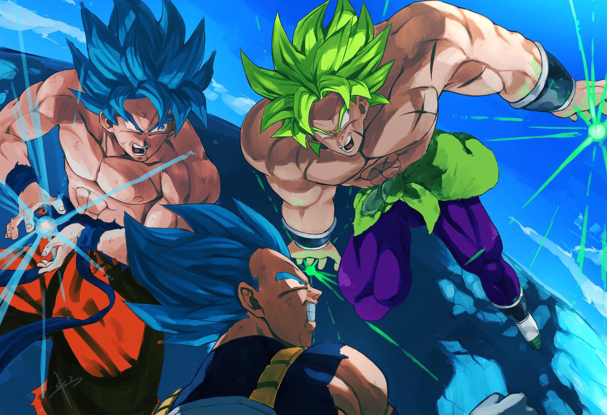 Download Super Saiyan Green Broly (Dragon Ball) Super Saiyan Blue
