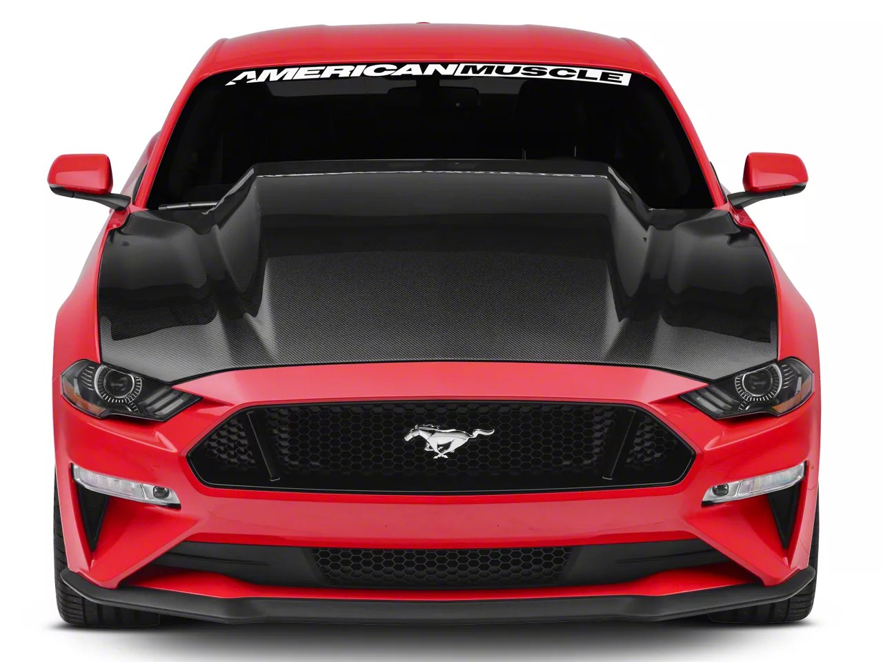 Anderson Composites Mustang 4Inch TypeCJ Cowl Hood; Double Sided