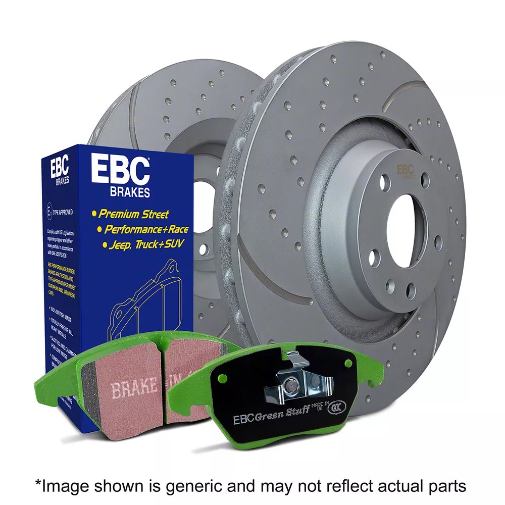 EBC Brakes Mustang Stage 10 Greenstuff 2000 Brake Rotor and Pad Kit