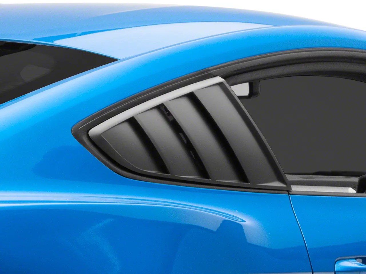 MMD Mustang Quarter Window Louvers; Matte Black 435268 (1523 Mustang