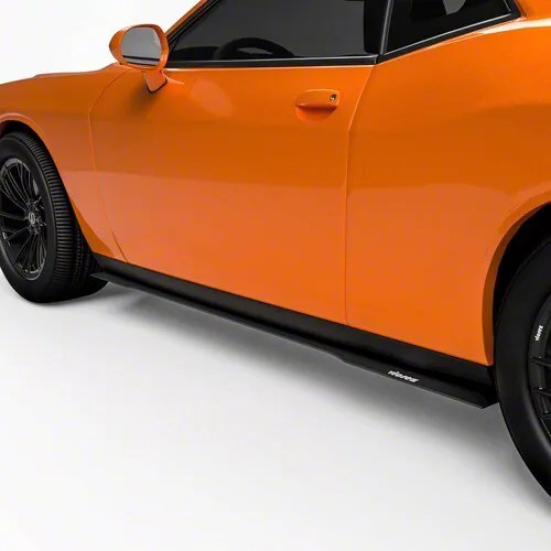 Challenger VZ Style Side Skirt Splitters; Gloss Black (1523 Challenger