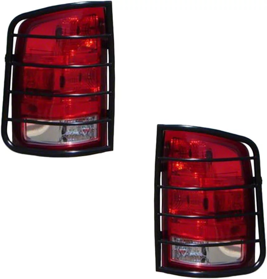 Tahoe Tail Lights Guards; Black (0714 Tahoe) Free Shipping