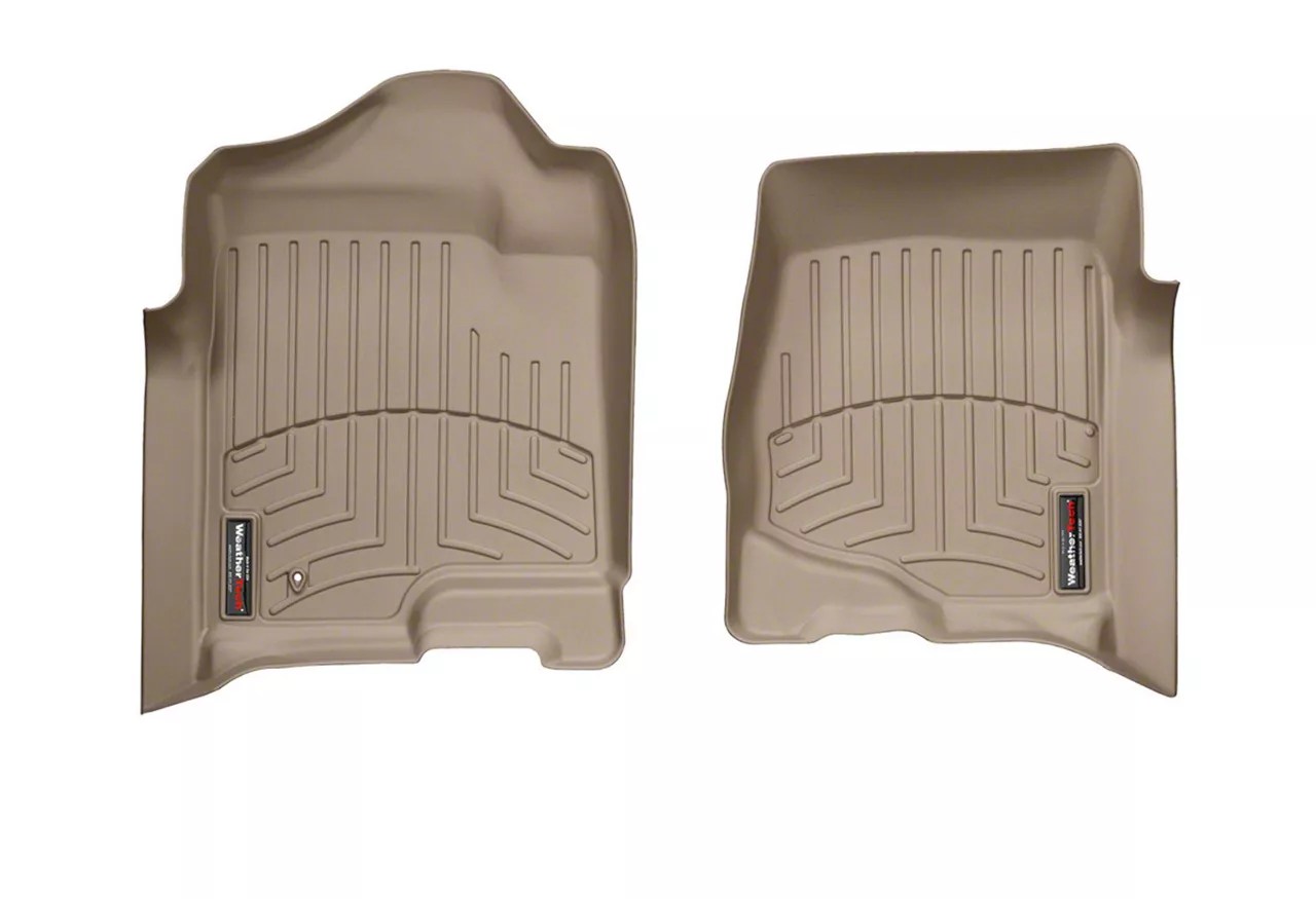 Weathertech Silverado 2500 Floor Mat Set; DigitalFit; Tan; Front 450661 (0714 Silverado 2500 HD