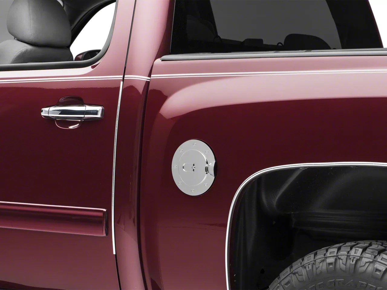 RedRock Silverado 1500 Fuel Door Cover; Chrome S107241 (0713 Silverado