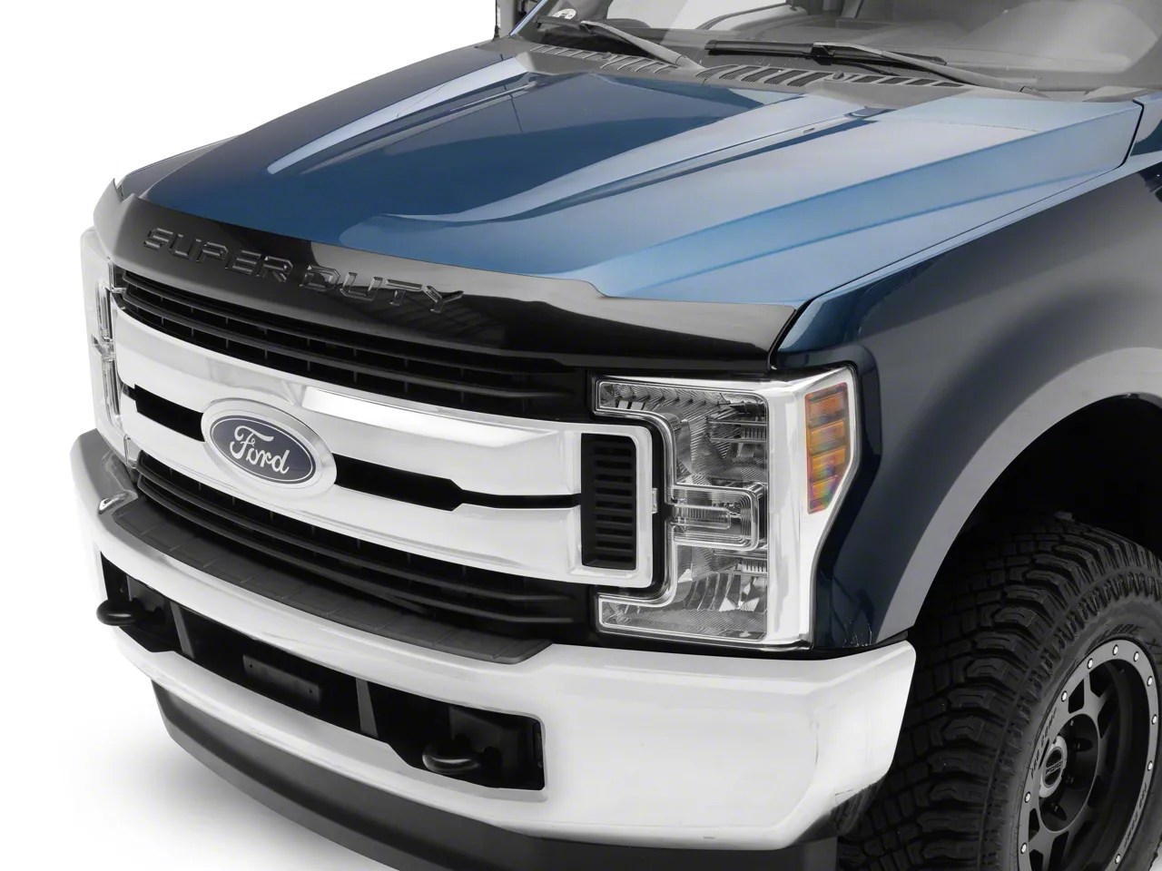 Ford F250 Super Duty Hood Deflector; Black HC3Z16C900C (1722 F250