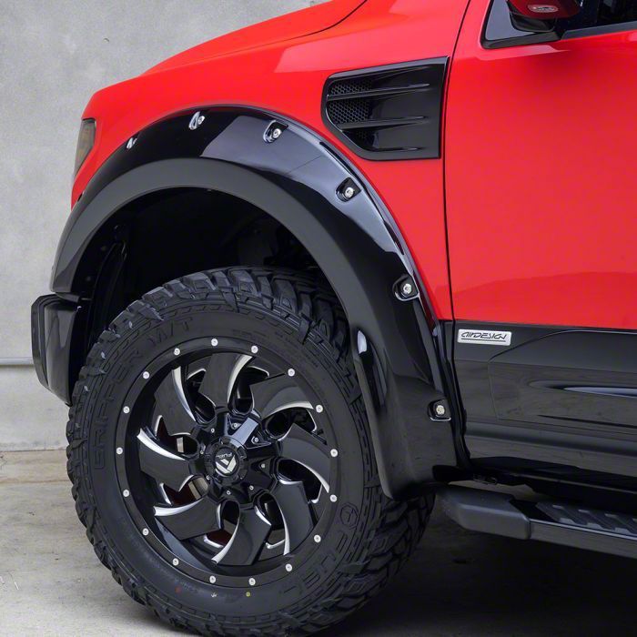 Air Design F150 Super Bolt Fender Flares; Satin Black FO20A08 (1517 F