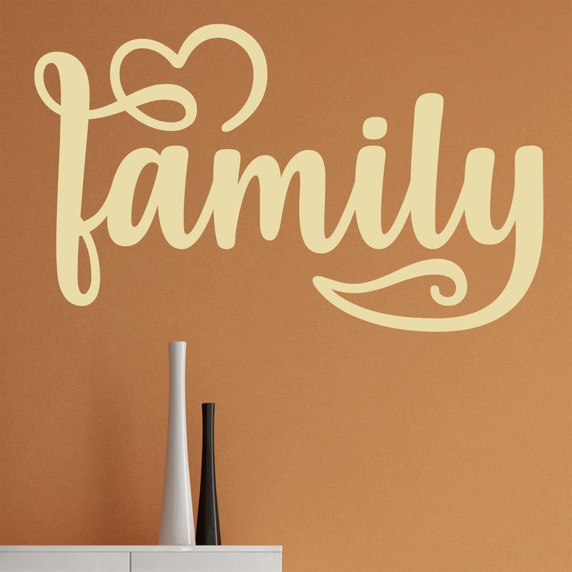Family Wall Sticker Decal Quote Home Bedroom Kitchen Love Transfer
