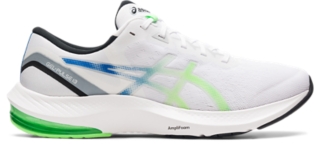 Men's GELPULSE 13 White/Bright Lime Running Shoes ASICS