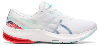 Women's GELPULSE 13 White/Grey Floss Running Shoes ASICS
