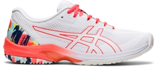 COURT SPEED FF OC(オムニ・クレー) WHITE/SUNRISE RED レディース テニス シューズ【ASICS公式】