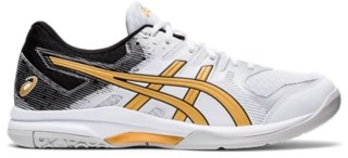 GELROCKET 9 Men White/Pure Gold Men's Volleyball Shoes ASICS