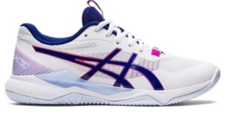GELTACTIC Women White/Dive Blue Women's Volleyball Shoes ASICS