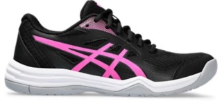 Women's UPCOURT 5 Black/Hot Pink Volleyball Shoes ASICS