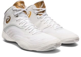 White And Gold Asics Wrestling Shoes atelieryuwa.ciao.jp