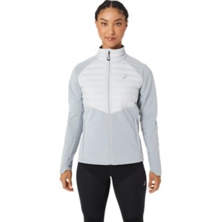 Women's WINTER RUN JACKET Glacier Grey Heather/ Glacier Grey