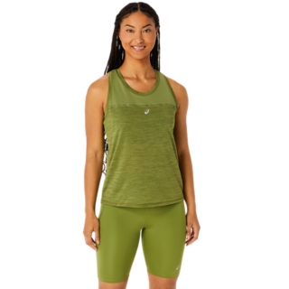 Women's RACE TANK Cactus/Mantle Green Short Sleeve Shirts ASICS UK