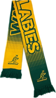 WALLABIES SUPPORTER SCARF Unisex Wallabies Gold Rugby Union