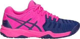 Asics Asics Gel Resolution GS Junior Tennis Shoe (White/Laser Pink