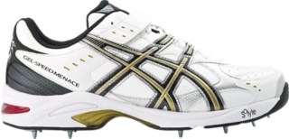 Men's GEL SPEED MENACE White/Black/Gold Cricket ASICS Australia