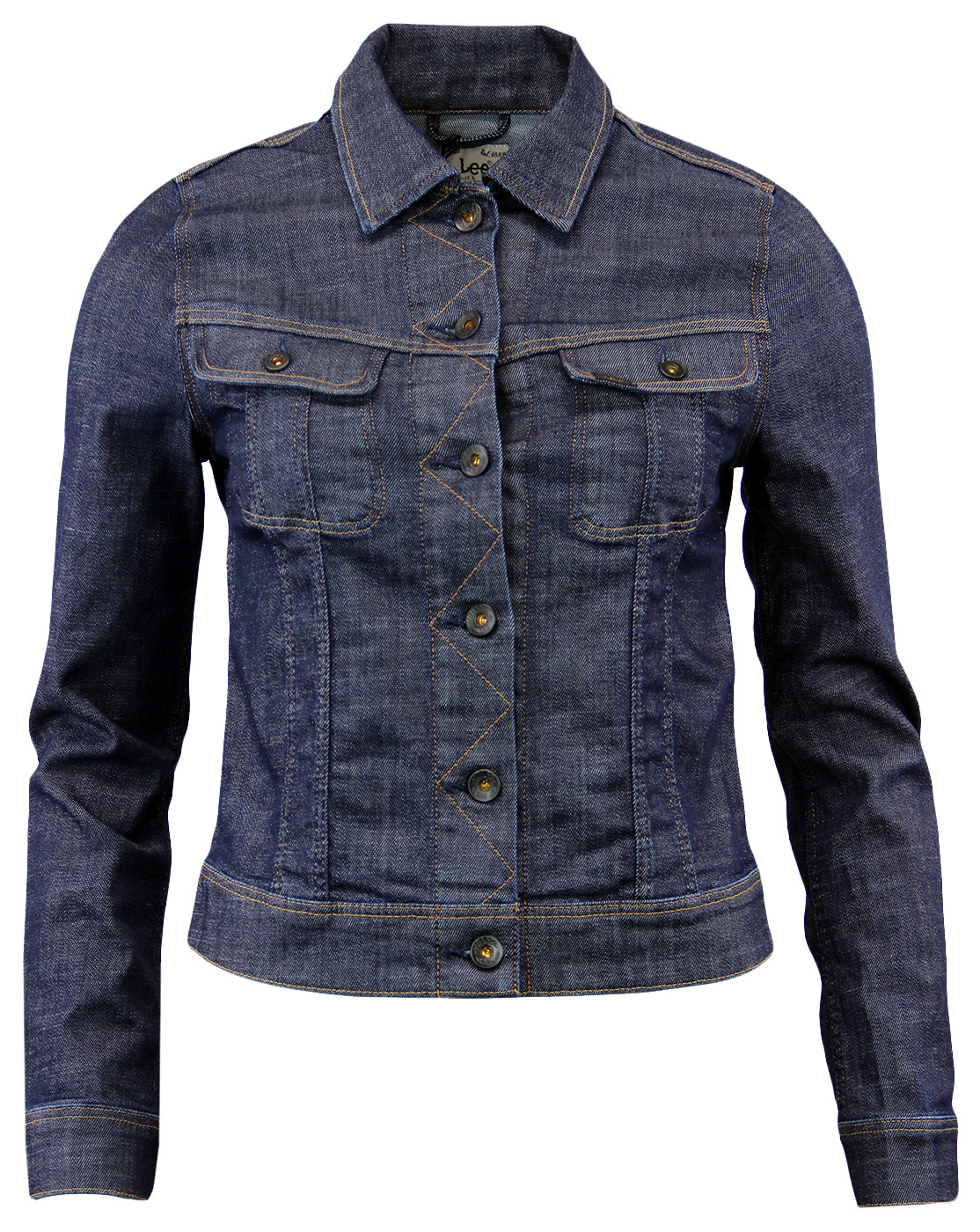 LEE Rider Retro 60s Mod Womens Slim Fit Denim Jacket in Blue