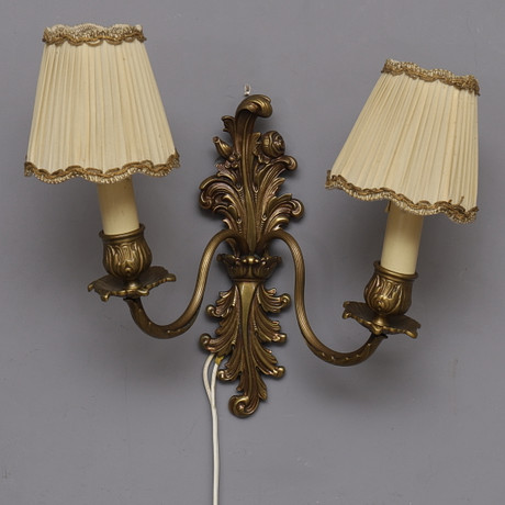 vägglampa mässing retro Vägglampa, Mässing, 1900-Talets Mitt. Belysning & Lampor - Vägglampor - Auctionet