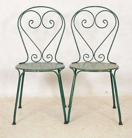 trädgårdsstolar metall Trädgårdsstolar, 1-Par, Bemålad Metall, Byarums Bruk. Möbler - Trädgårdsmöbler - Auctionet