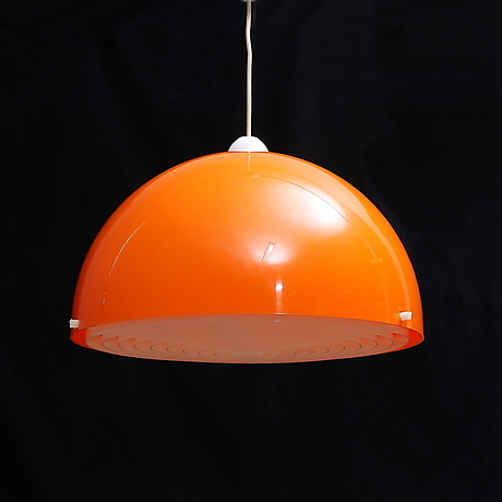 orange taklampa Taklampa, Orange Plast, 1960-Tal. Belysning & Lampor - Taklampor - Auctionet