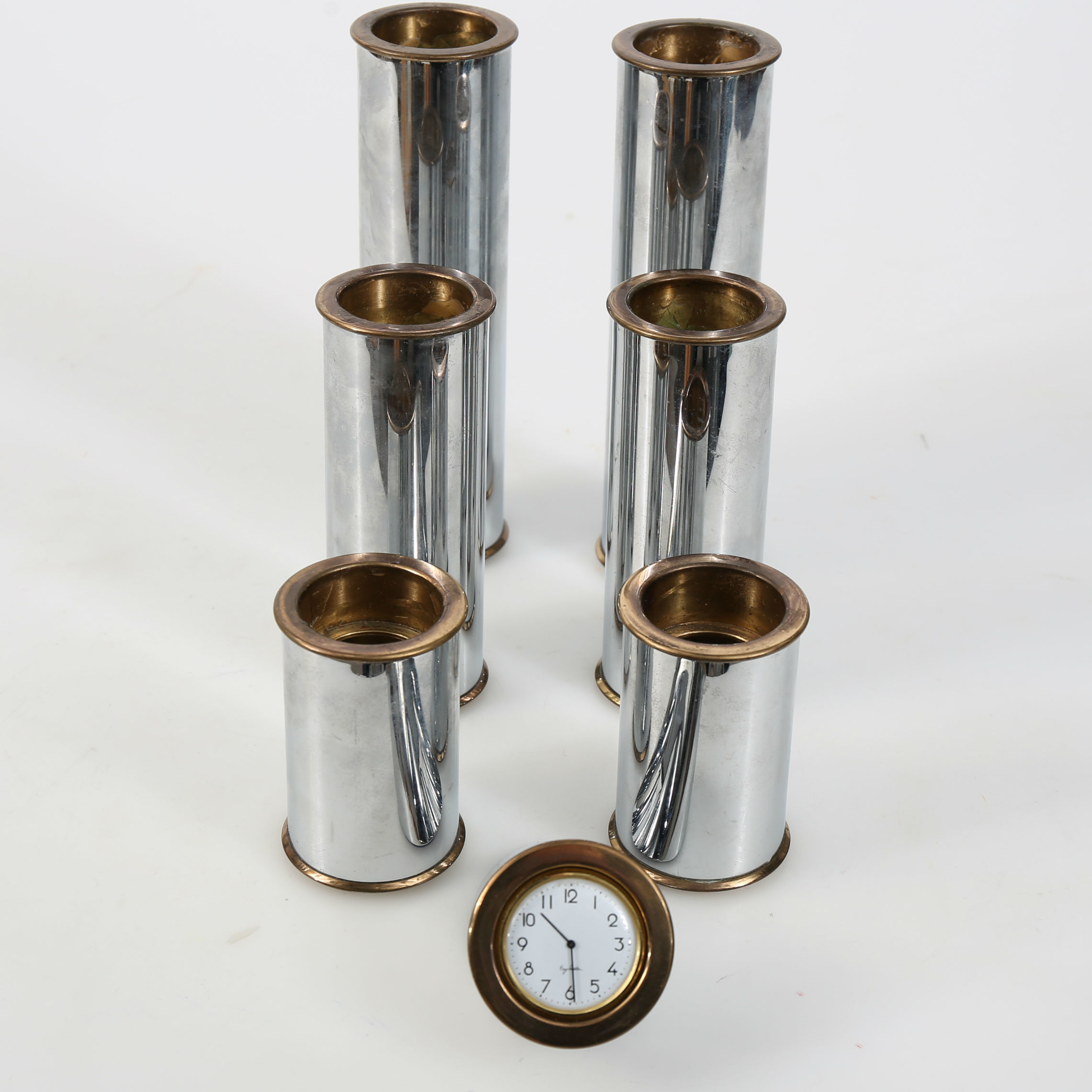 Englesson Lampor Bilder för 1141670. LJUSSTAKAR OCH BORDSUR, metall, 7 delar, Staffan