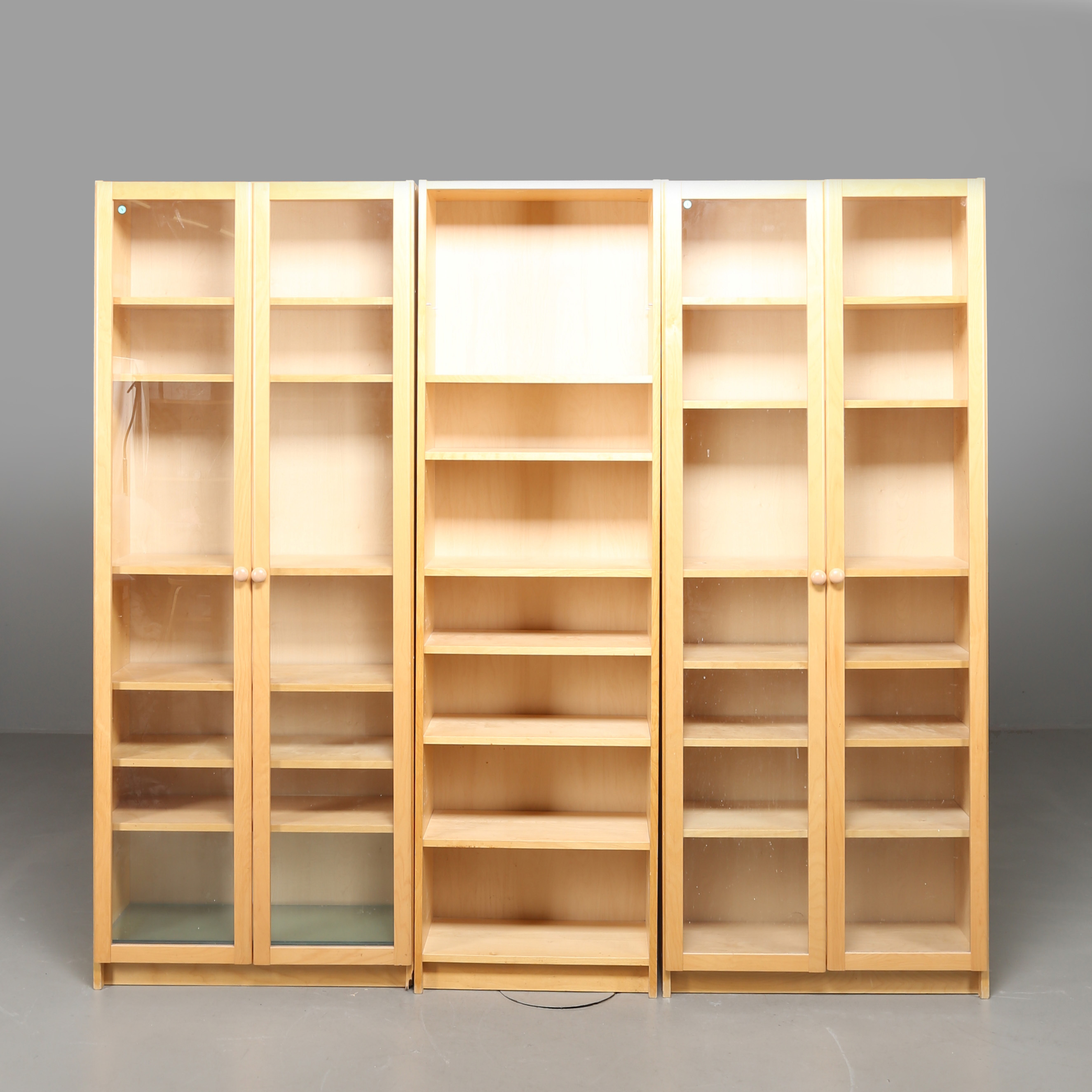 Billy Hyllsystem Bilder för 1150613. HYLLSYSTEM, Billy, Ikea, 6 sektioner, vitrindelar