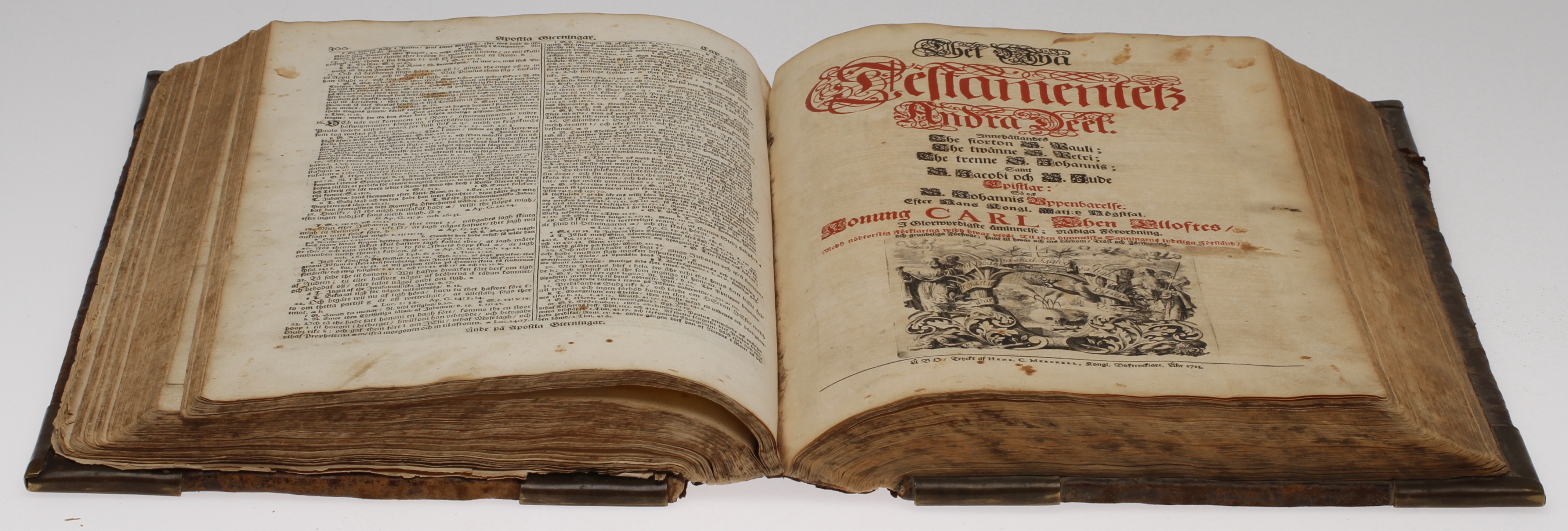 Images for 12343. KARL XII BIBLE, Merckell 1711, in contemporary