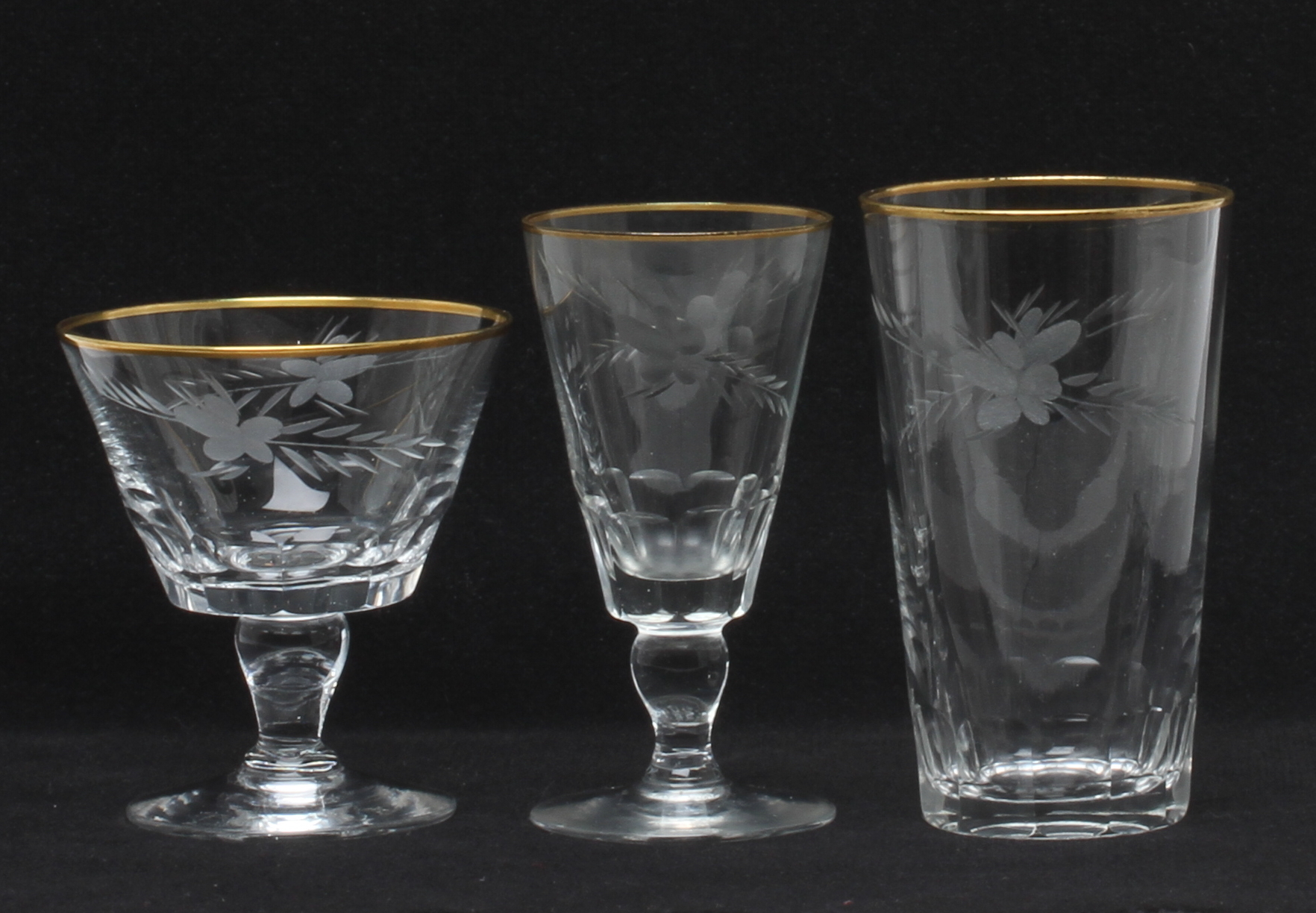 LASIN HUOLTOOSAT, 24 osaa, AB Samuelssons Glas Kosta. Lasi Astiastot