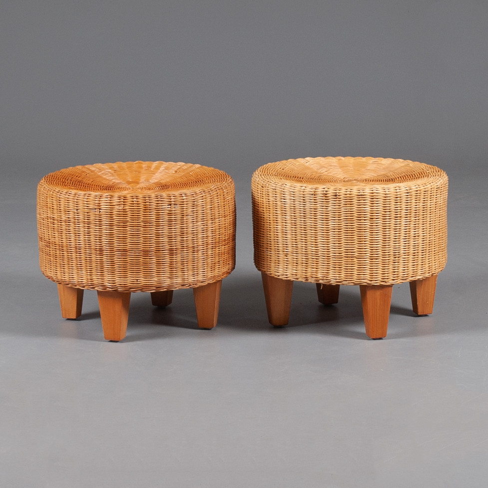 ikea sittpuffar Pall / Sittpuff. A Pair Of Rattan Ikea. Furniture - Armchairs & Chairs - Auctionet