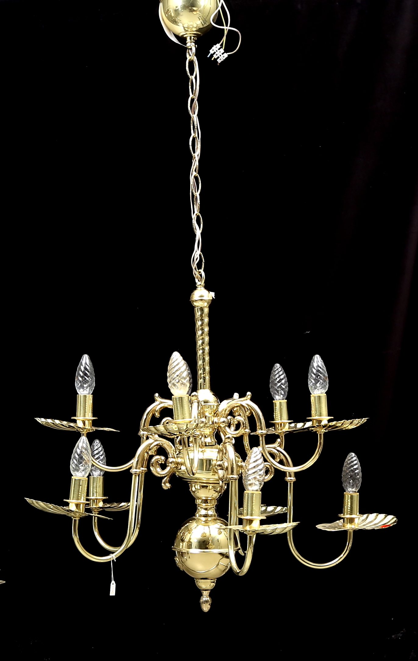 Karlskrona Lampfabrik Taklampa Images for 251878. TAKLAMPA, baroque style, brass, Karlskrona lamp