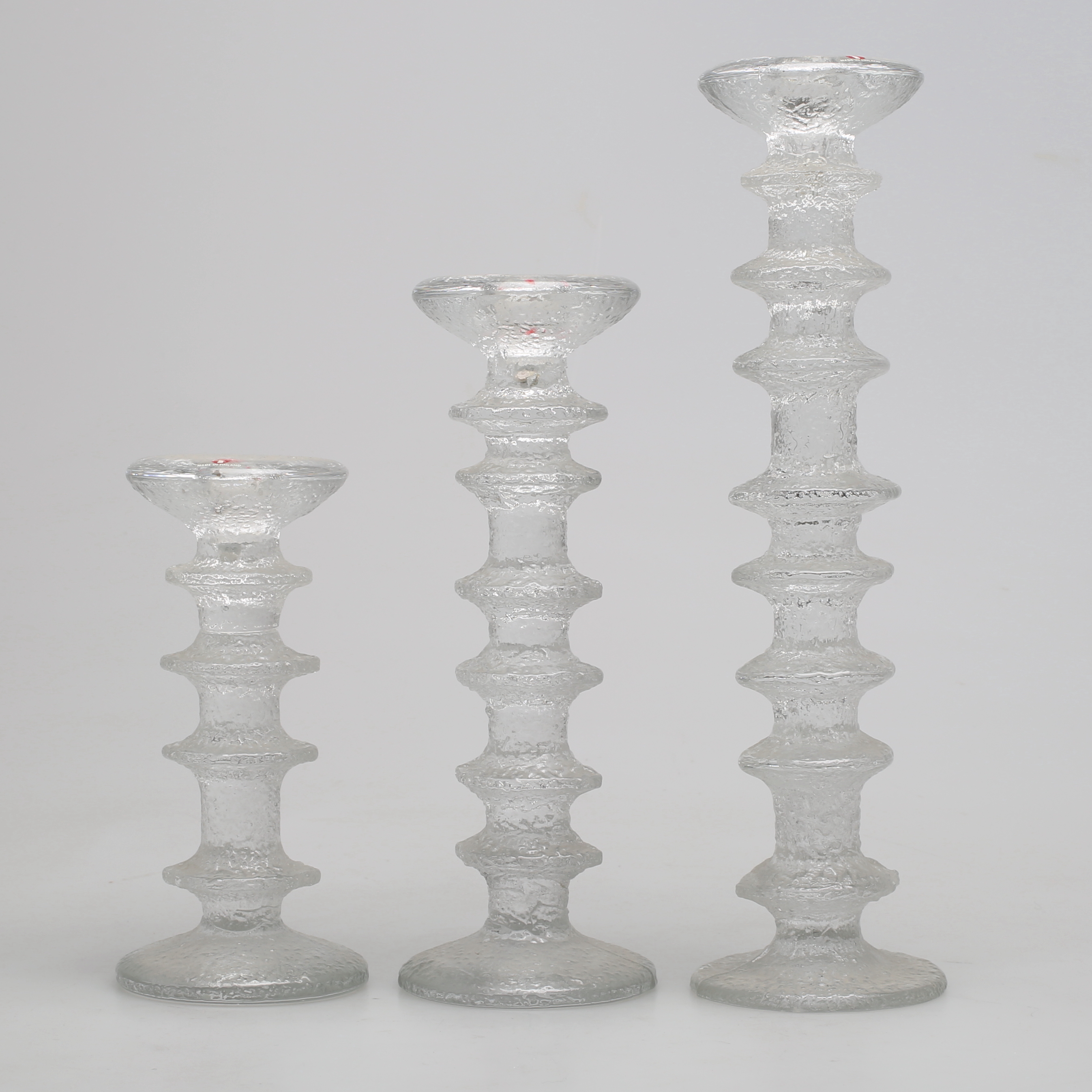 Bilder för 285801. LJUSSTAKAR i glas, 9 st, "Festivo", Timo Sarpaneva