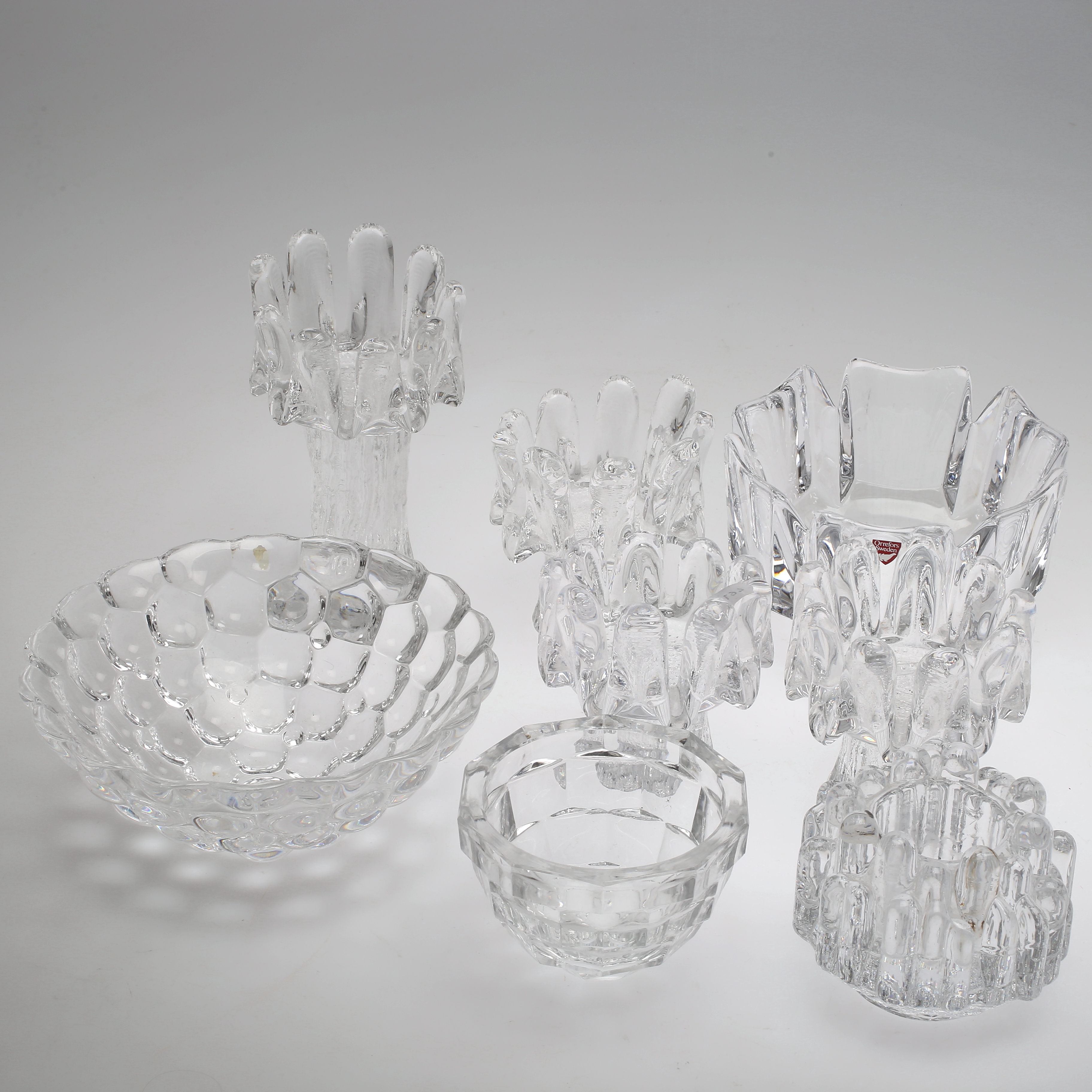 orrefors ljusstakar värmeljus Parti Glas, 8 Delar, Kosta Och Orrefors. Glas - Övrigt - Auctionet