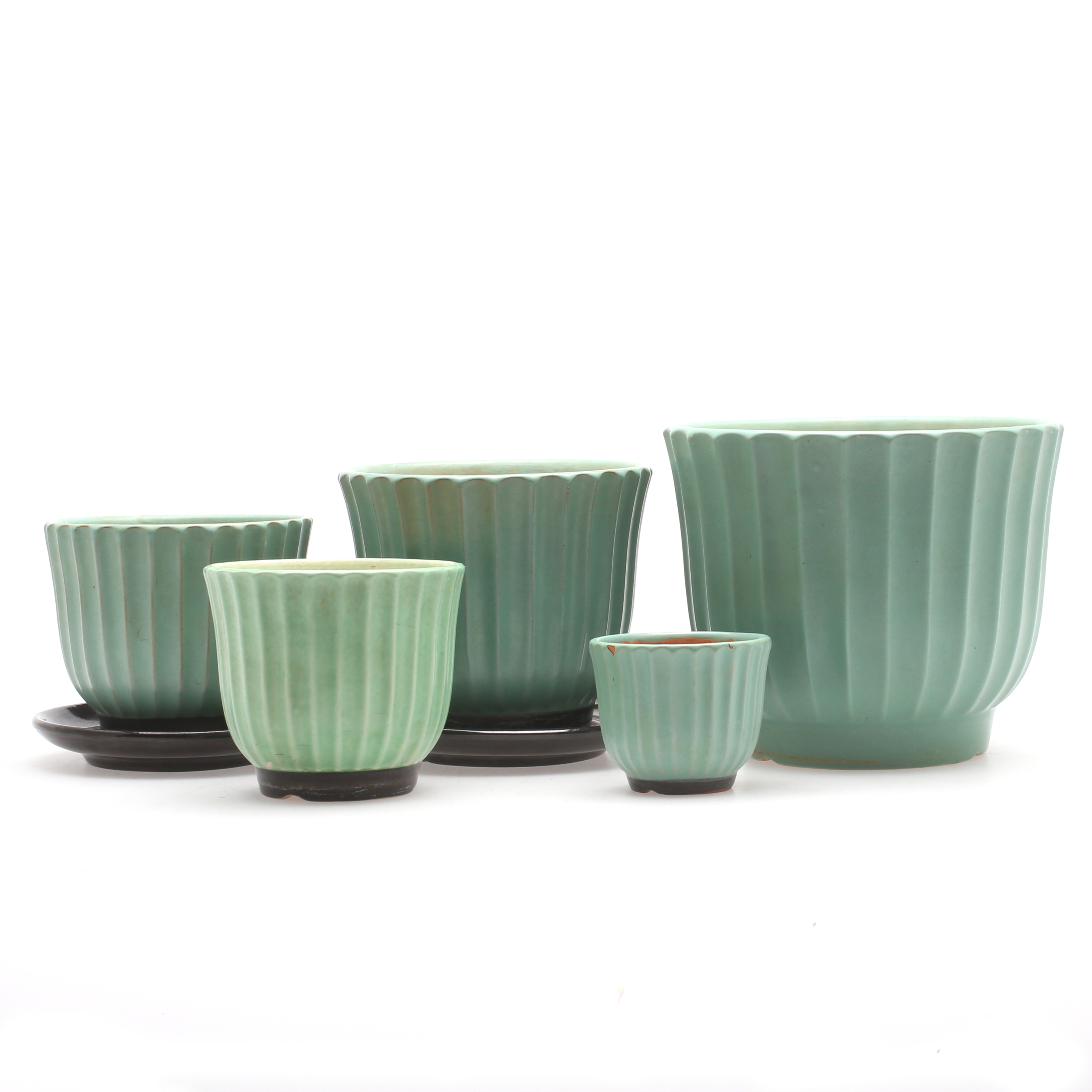 bo fajans kruka Tellus Pots, 7 Parts, Bo Fajans, First Half Of The 20Th Century. Ceramics & Porcelain - European - Auctionet