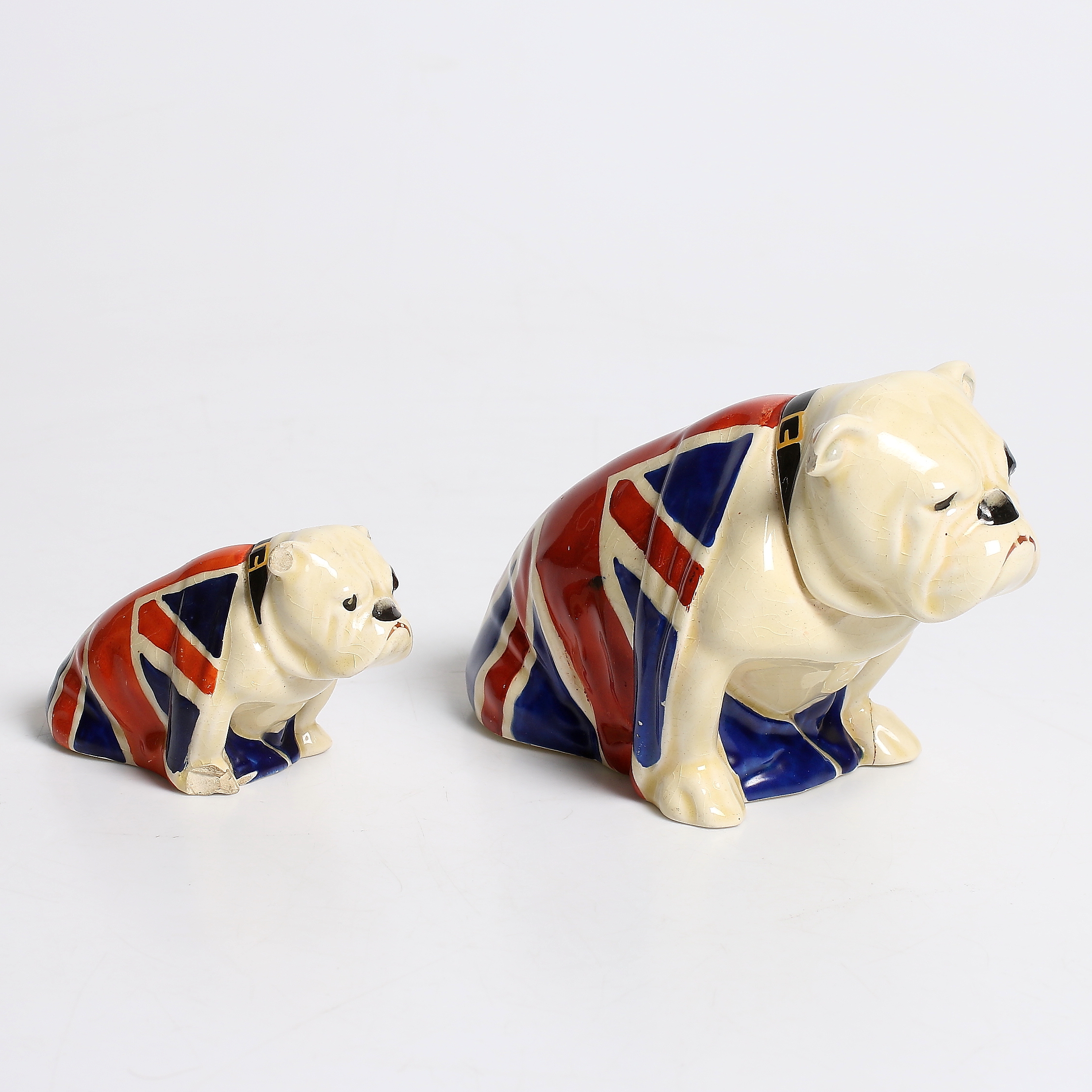 Images for 315954. FIGURINES, a pair of 2, porcelain, Bulldog with