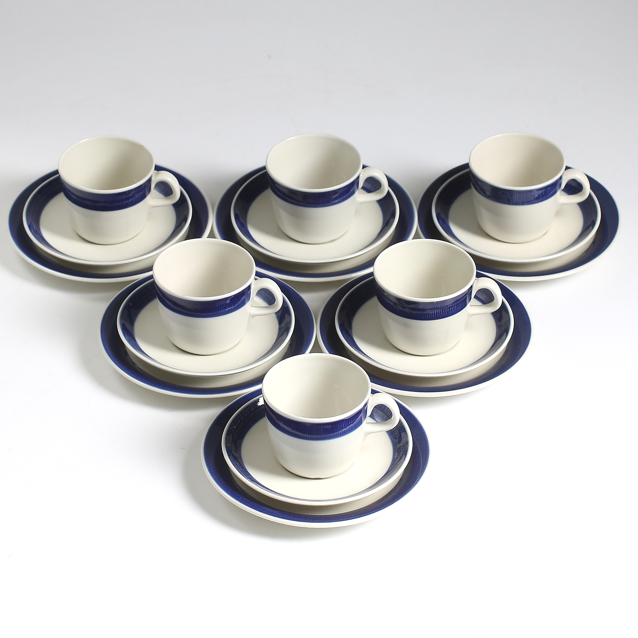 Images for 328580. COFFEE CUPS, DISHES and PLATES, 18 pieces, porcelain