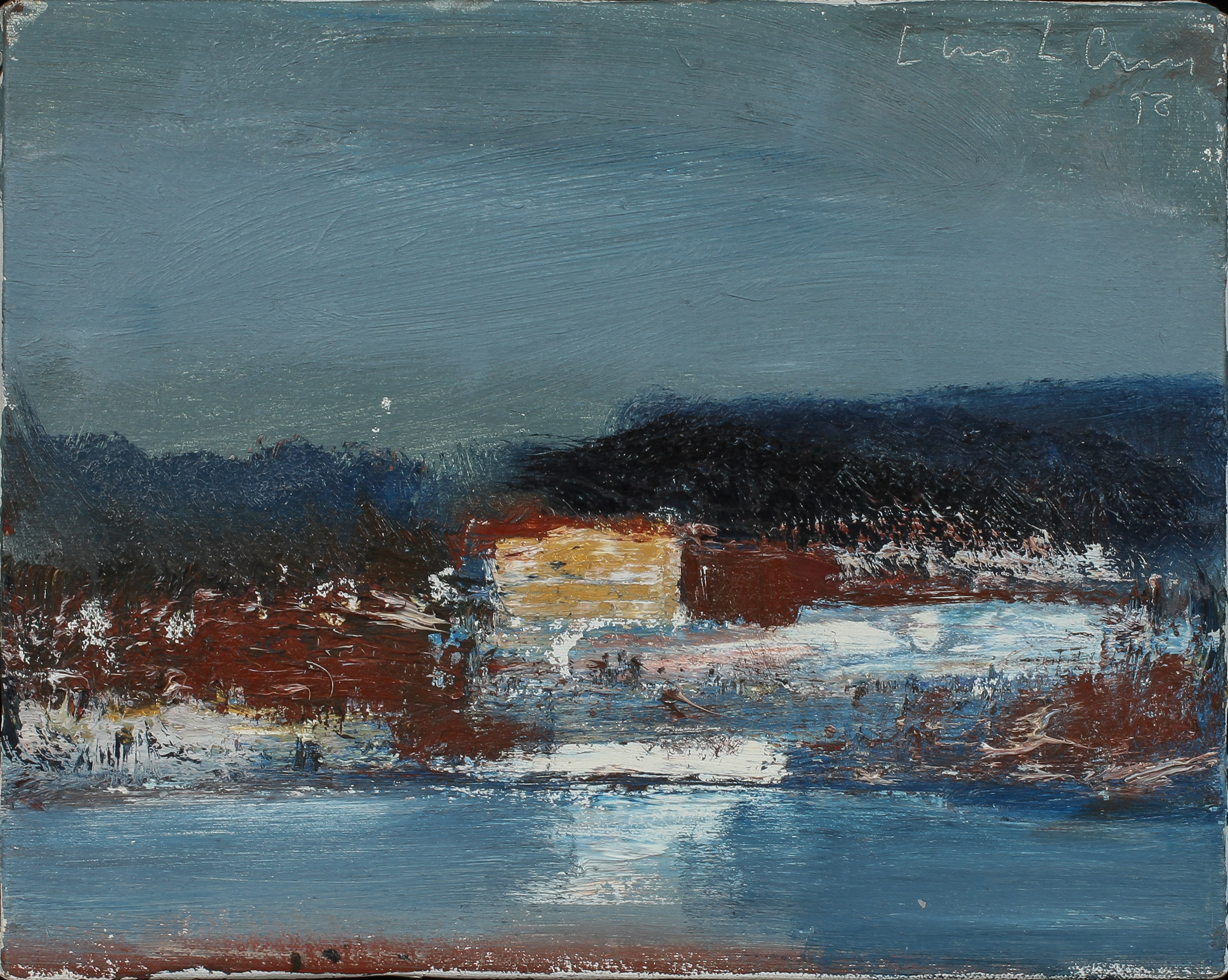 lars lerin till salu 2023 Lars Lerin. "Frost", Oil On Canvas, Signed And Dated 98. Art - Paintings - Auctionet