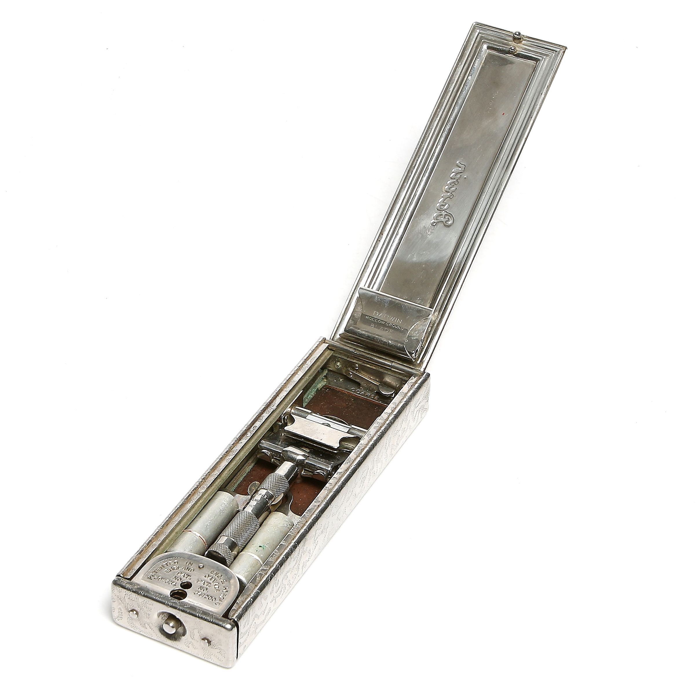 Bilder för 395000. RAKSET, "Darwin Safety Razor Hollow Ground". 1930tal.